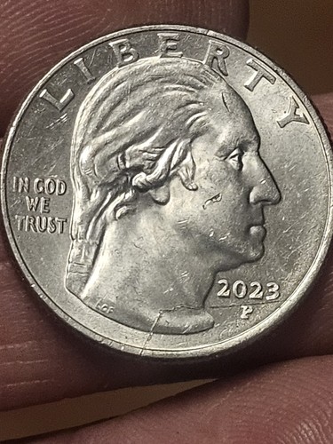 2023 P Mint Quarter Bessie Coleman With A major Die Crack And Die Chip - Picture 7 of 10