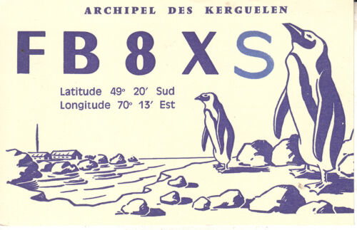 FB8XS QSL Card--Kerguelen Island  Antarctica 1978 - Imagen 1 de 1