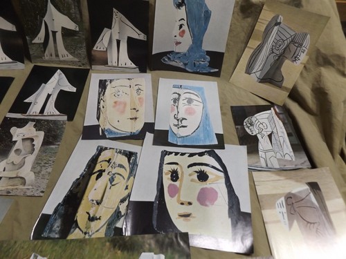 38 Assorted Miniature Gloss Paper 1960s Book Plate Color Prints Picasso Statues - Picture 7 of 8