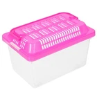 Turtle Aquarium Plastic Fish Tank Small Animal Transport Box Child Travel Box