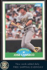 Jose Canseco 1989 Score #1 NM-MT OR BETTER Oakland Athletics