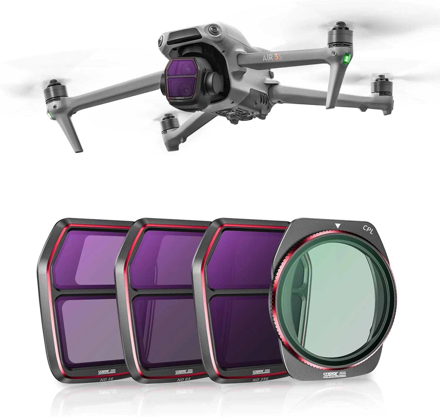 for DJI Air 3S Accessories 4 Pack ND&CPL Drone Filters Set ND/16/64/256/CPL