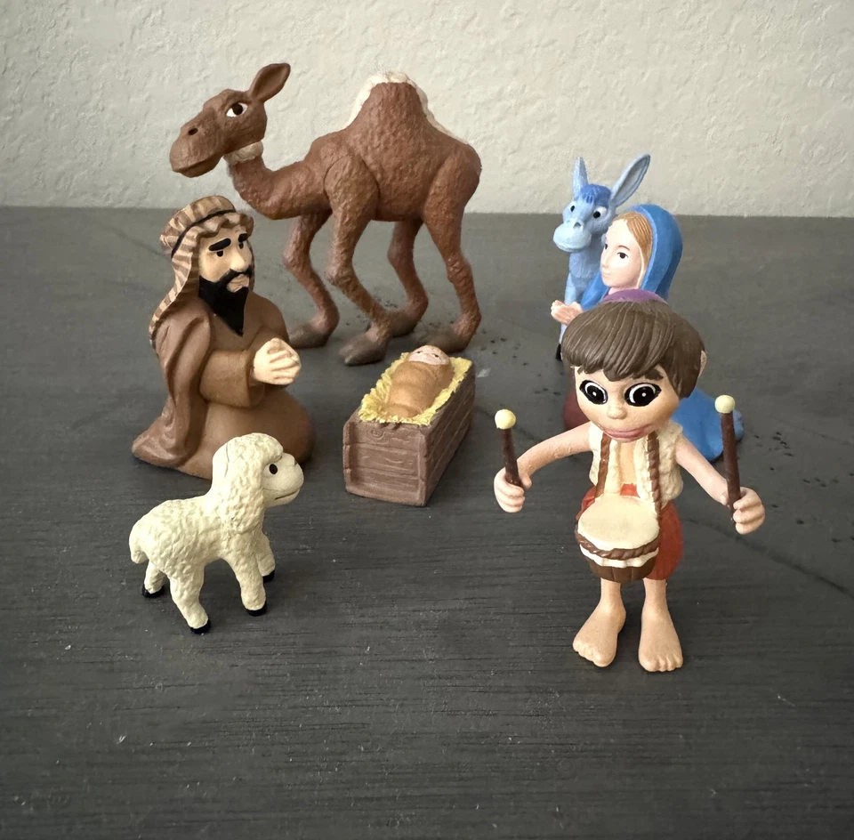 LITTLE DRUMMER BOY FIGURINES Nativity Set Forever Fun Rankin Bass Toys R Us - Image 2 of 4