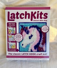 NEW Unicorn Latch Hook Kit LatchKit girl's rug pillow room decor craft yarn tool