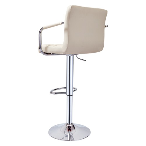 Faux Leather Barstool Chrome Base Stool Counter Height Stool Breakfast Bar Chair - Picture 65 of 172
