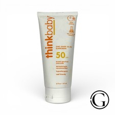 Thinkbaby SPF 50+ Baby Mineral Sunscreen Zinc Oxide - 6oz NWOB 2.24 per gallon