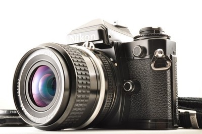 Nikon FE Black 35mm SLR Film Camera /Ai 35mm MF Lens *Excellent+5*  #4190