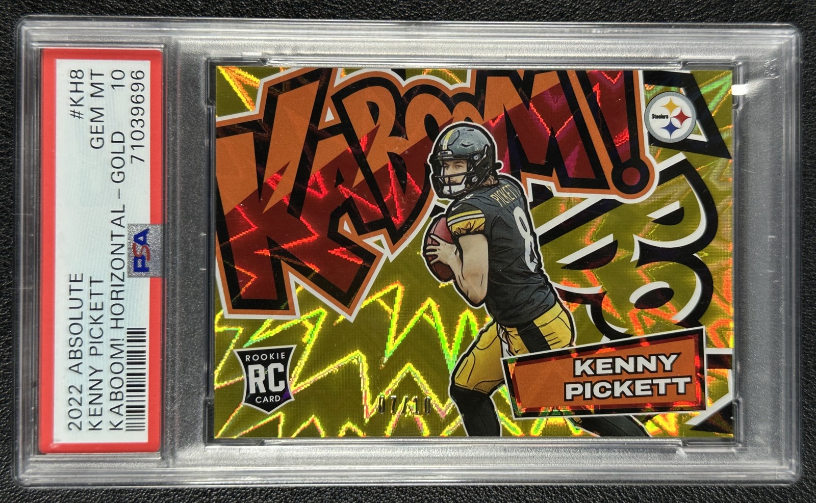 Kenny Pickett Panini Absolute Kaboom! Horizontal #KH8 Gold