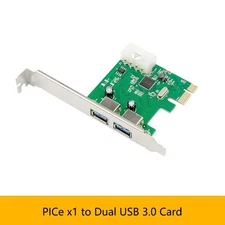 2-Port USB 3.0 PCI-Express PCIe X1 Adapter Controller Card 5Gbps ASM1042