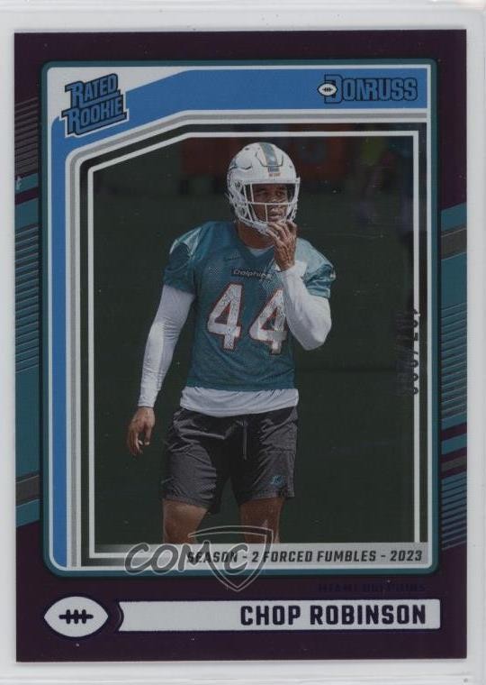 2024 Panini Donruss Rated Season Stat Line 107/200 Chop Robinson Rookie RC 1gf3
