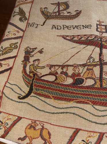 Jules Pansu France Vintage Regal Tapestry Pillow Cover Les Normans Excellent - Picture 3 of 12