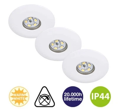 B-Ware Einbauleuchten Attach One 3er Set Weiß Einbaulampe - Bild 1 von 2