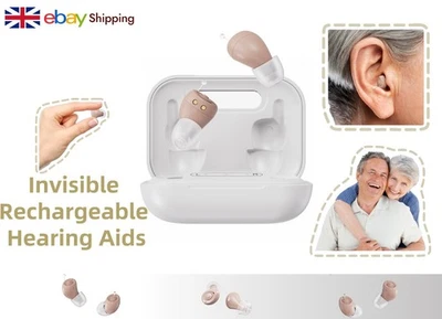 JINGHAO 1 Pair Hearing Aids Rechargable Invisible In Ear Sound Amplifier Enhancer Device