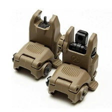 NEW Gen II Flip Up Sights Front & Rear Black Polymer 20mm Picatinny Mount