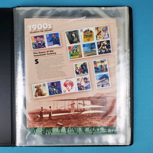US stamps Collection Celebrate the Century 1900-1999 sheet set album Full Set - Picture 2 of 21