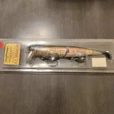 Vintage Allan Cole 7” Lure A.C. Minnow Hand Crafted Wood - In Package - Rainbow