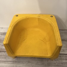 Vintage 1970's Cosco Yellow Reversible Child Booster Seat 3"/6" Hard Plastic