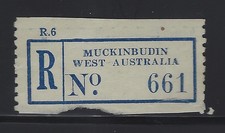 Registration Labels Australia WA Muckinbudin blue  #661