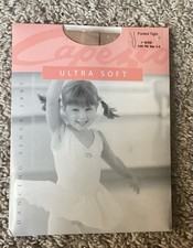 Capezio Semi Opaque Ultra Soft Footed Tight Dance Ballet Caramel Fits Size 2-6