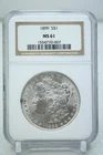 1899 $1 Morgan Silver Dollar NGC MS61 #0007