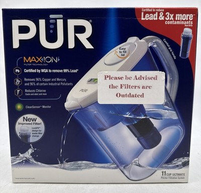 PUR Ultimate 11-Cup Max Ion Water Pitcher Model PPT111W, New Open Box