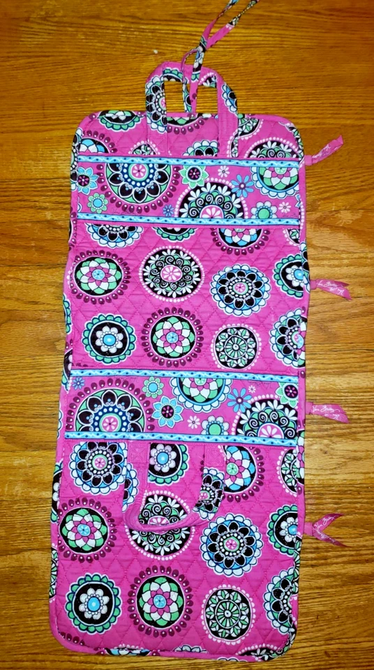 Vera Bradley Cupcake Rosa Organizador Colgante Viaje Cosméticos Joyería Acolchado Foto 3 de 3