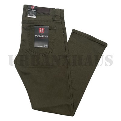 Victorious Men's Slim Fit Colored Denim Jeans Stretch Pants GS21 - FREE SHIP