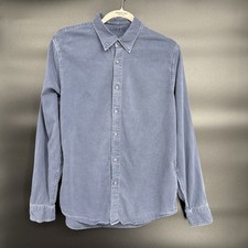 Abercrombie  Fitch Men  s Blue Button Down Shirt Long Sleeve Cotton Blend Size M