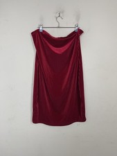 Shein Curve Womens Dress 2XL Red Ribbed Velvet Strapless Tube Top Plus Size