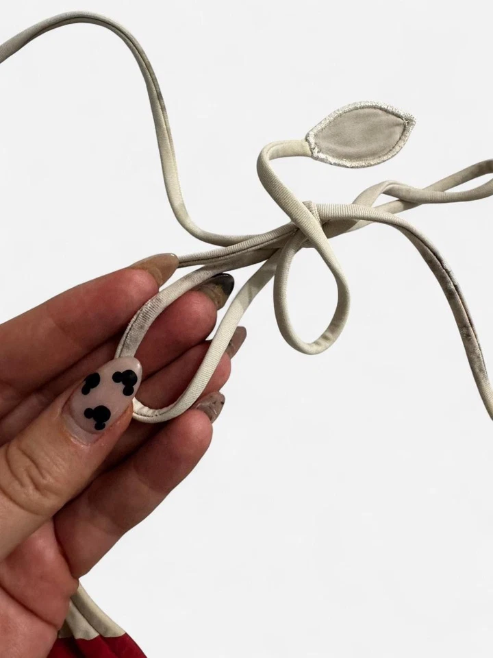 Traje de baño Tory Burch estampado floral triángulo top playa hawaiano diseñador XS Y2K Foto 2 de 4