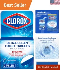 Ultra Clean Toilet Tablets: Bleach & Blue for Long-Lasting Freshness, 2 Count