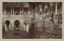 Great Hall in the Library of Congress,Grand stair hall,c1897,Levin Corbin Handy
