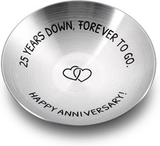 25 Year Anniversary Silver Gifts for Wife Husband 25Th Anniversary Wedding Hap