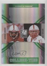 2007 Donruss Elite College Ties Green 374/800 Ahman Green Zac Taylor #CT-10 6e9