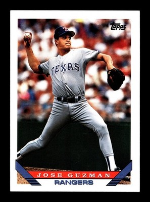 JOSE GUZMAN   1993 Topps Baseball #253 Texas Rangers