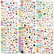 24 Sheets Seasonal Holiday Stickers Monthly Planner Calendar Scrapbook Stickers