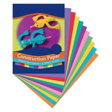Art Construction Paper, 50 Sheets, 10 Bright Colors, 9x12, Multicolor