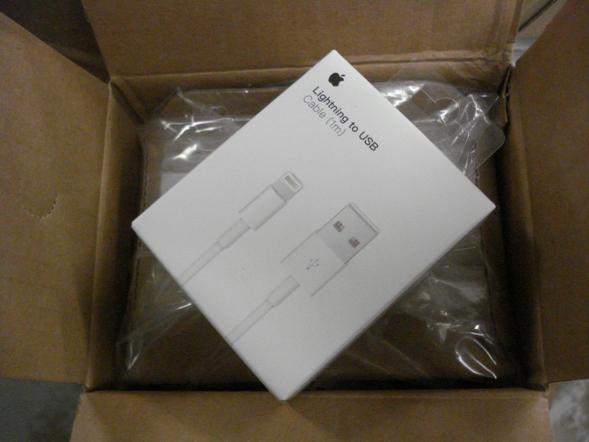 未開封 Designed by Apple in California （小） New Genuine Original OEM APPLE Lightning USB Cable for iPad