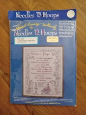 VTG Needles 'N Hoops Stitcher s Prayer Sampler 303 Printed Cross Stitch Kit New