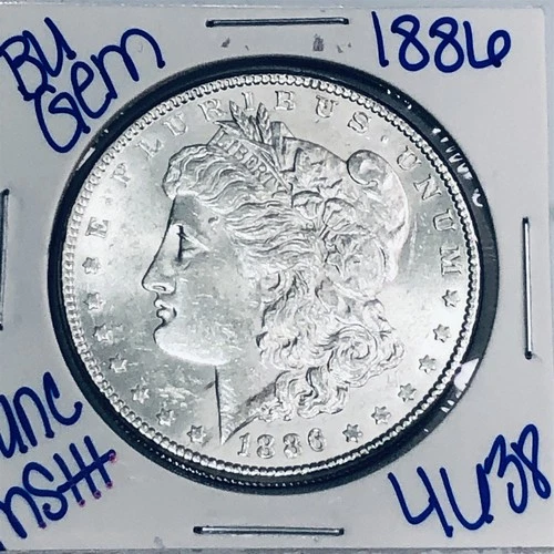 1886 BU UNCIRCULATED MORGAN SILVER DOLLAR AUTHENTIC U.S. MINT FREE SHIPPING 4638