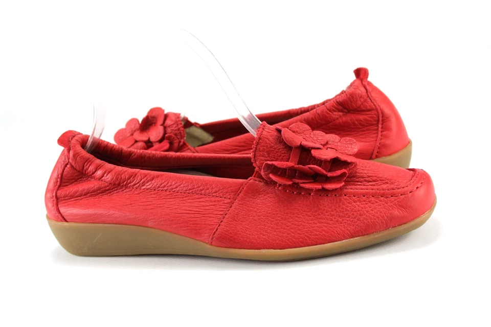 Vitaform Gr.39 Damen Komfort Ballerinas Slipper Loafers Leder Rot  WIE NEU P 125 - Bild 1 von 4