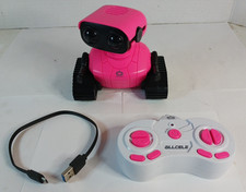 Allcele Rechargeable Pink RC Robot Lights Sounds Motion