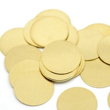 100 Brass Round 5/8 Inch Thin Metal Stamping Blanks 16mm Diameter Circle Bras...