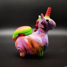 4.7 Inch Hookah Animal Silicone Bong Smoking Water Pipe Shisha + Glass Bowl 