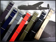 24mm Black NATO G10 Nylon Military watch band strap Bonded IW SUISSE 18 20 22mm