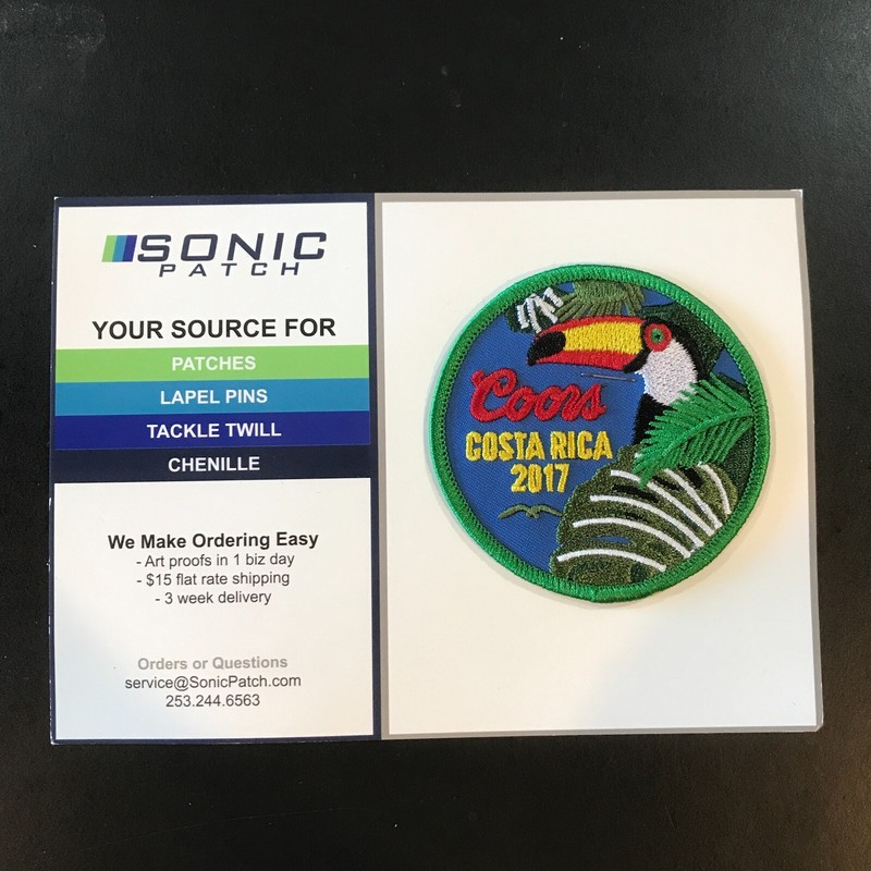 Patch - Costa Rica 2017 Coors w/ cardboard ad - Beer - Toucan