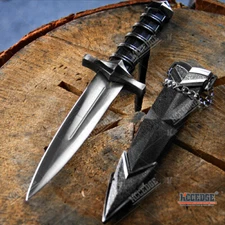 11.5" DARK ASSASSIN STAINLESS STEEL MEDIEVAL SHORT SWORD FIXED BLADE DAGGER