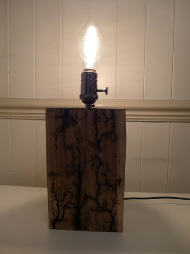 WOODEN TABLE LAMP LICHTENBERG DESIGN HOME COTTAGE ART EDISON STYLE BULB INC. - Picture 7 of 10