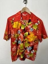Vintage Mens Sears Hawaii Hawaiian Aloha Shirt 60s  Floral Disco Tiki Men S