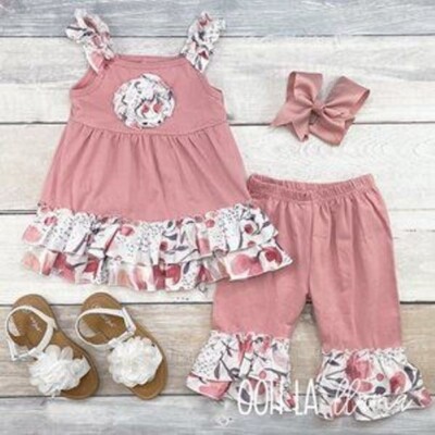 OOh La LLama Size 3T ''Casey'' 2 Piece Capri Set